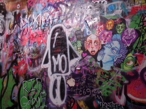 Characteristic of alt-culture, colorful graffiti litters the walls of The Smell.