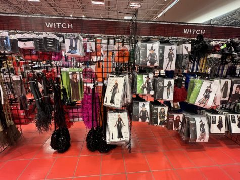 10/13/2023 - Long Beach, Calif: Witch costumes are so popular they have their very own section at Halloween City.