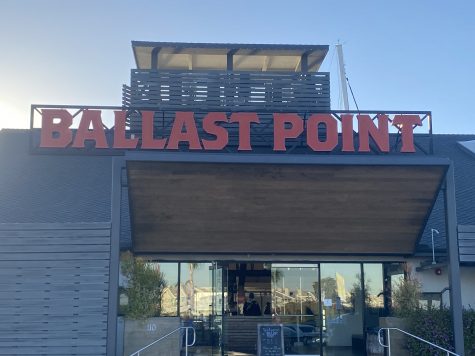 Front signage of Ballast Point on 110 N Marina Dr.