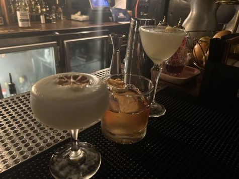 In the Exhibition Room, various signature drinks are available such as the El Pepino, an Old Fashioned and a Corpse Reviver #2.