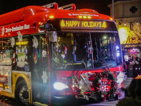 Long beach transit wished families and Belmont Shore residents a merry Christmas and happy holidays as they made their way around the parade.