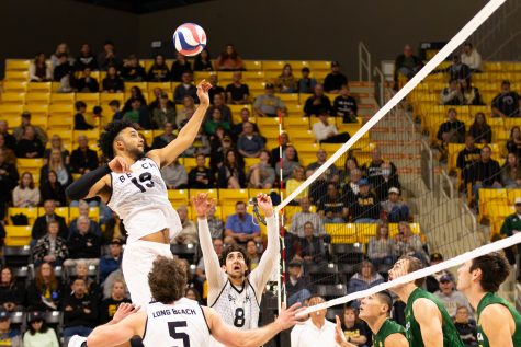 1/26/23 - Long Beach, Calif: Middle Blocker and Junior DiAeris McRaven played his second game of the season and scored 100% of his attacks. McRaven would end the game with two kills and two blocks as The Beach would beat Concordia 3-0.