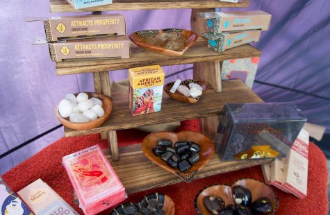 2/17/2024 - Long Beach, Calif: The Elemental Shop sold crystals and various inclusive decks, including the African American Tarot, The Hip Hop Queens Tarot and the Golden Lyre Tarot. Founded by Tracy Williams, the shop prides itself on creating a safe space for everyone on their spiritual journeys.