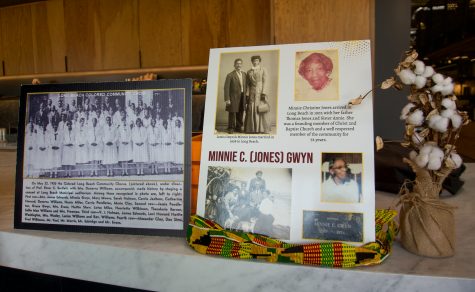 2/17/2024 - Long Beach, Calif: The African American Migration and Long Beach Harbor Development exhibit included a timeline from 1880 to 1950. Curated by Sharon Diggs-Jackson,  the exhibit explores some of the Black churches, choir groups and other communities in Long Beach.