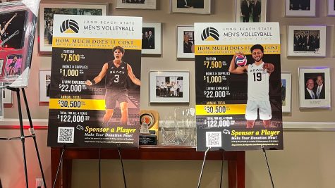 Academic cost breakdowns are displayed inside the Union Bank Building where the first annual men's volleyball collective gala was held.