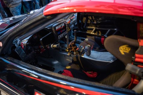 The inside look of Nick Noback's of his BMW E46's interior. He is one of the drivers that will be competing with the other drivers in the streets of Long Beach.
