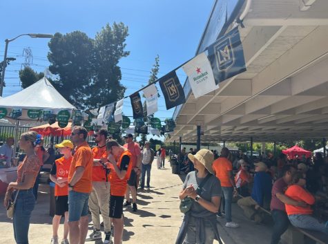 Pictured: Hundreds of people lined the concession stands to try various traditional Dutch foods.