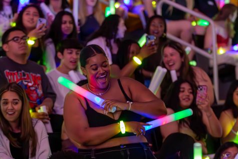 4/21/24 – Long Beach, Calif: Swae Lee headlined ASI's Big Event with around 100 students showing up with light sticks and phones in their hands at the Walter Pyramid. During the pre-show, Elbee danced with students before the headliner, getting students excited and eagerly anticipating the artists' performances.