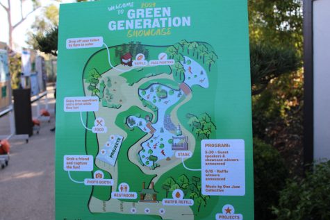 Green map showing different areas of the Green Generation Showcase.